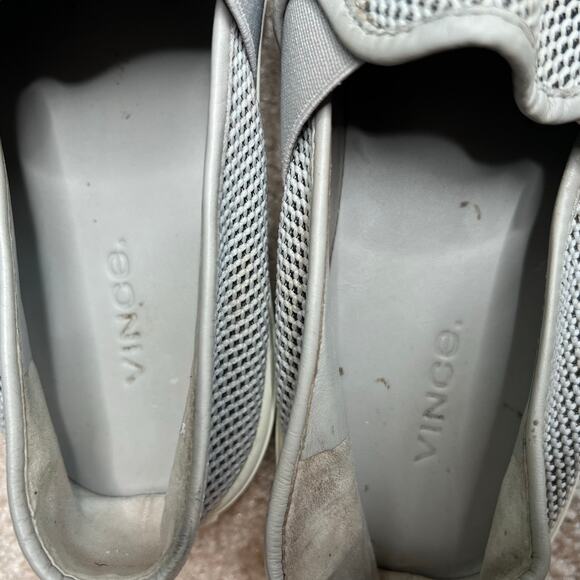 Vince Blair light gray leather perforated slip on sneakers Size 8 - Picture 9 of 9